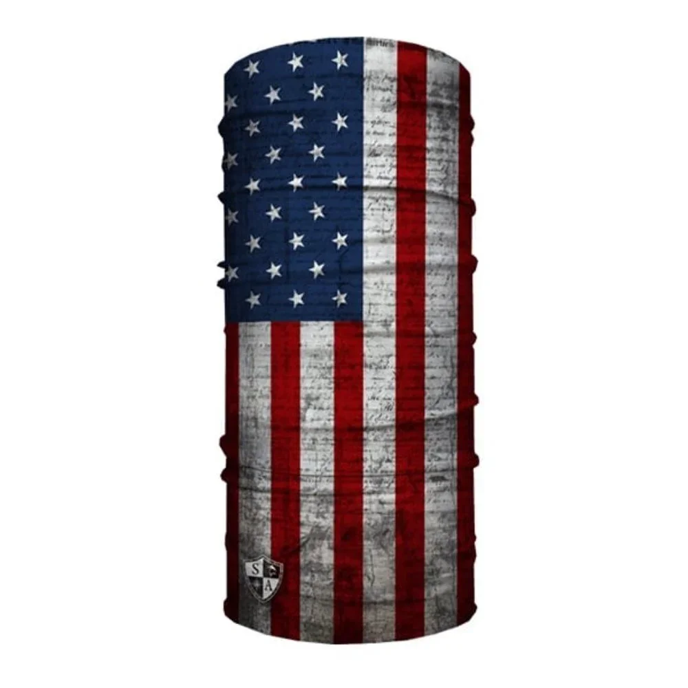 Mens Neck Gaiter American Flag SA Mask Headband Face Shield Wrap Adult